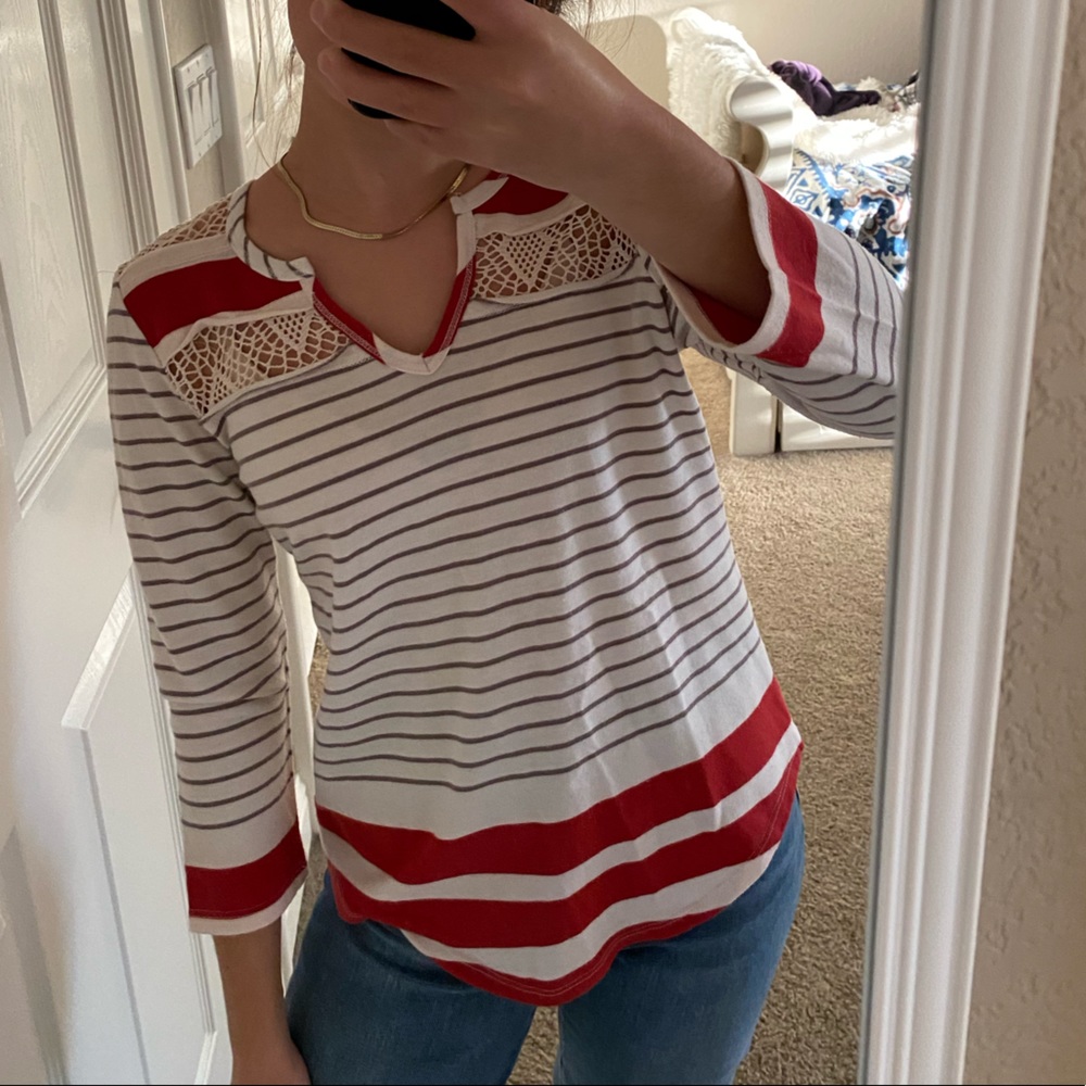 striped casual tee